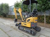 2021 XCMG XE18 mini excavator, rear three-quarter view