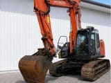 2012 Hitachi ZX225USLC-3 crawler excavator, front three-quarter view