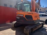 2017 Doosan DX85R-3 mini excavator, rear three-quarter view