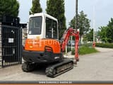 2010 Kubota KX91-3 S2 mini excavator, rear three-quarter view