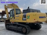 2021 Komatsu PC400 crawler excavator, rear three-quarter view