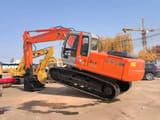 2016 Hitachi Zaxis 200 crawler excavator, rear three-quarter view