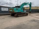 2019 Kobelco SK210LC-10 crawler excavator, rear three-quarter view