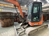 2021 Hitachi Zaxis 55U mini excavator, front three-quarter view