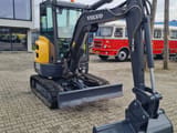2018 Volvo EC27D mini excavator, front three-quarter view