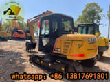 2021 Sany SY75C mini excavator, rear three-quarter view
