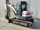 2013 Bobcat E50EM mini excavator, rear three-quarter view