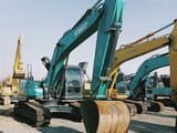 2023 Kobelco SK200D crawler excavator, front three-quarter view