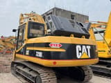 2015 Caterpillar 320BL crawler excavator, rear three-quarter view