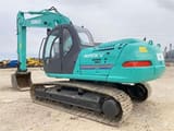 2004 Kobelco SK200LC MARK V crawler excavator, rear three-quarter view