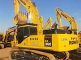2023 Komatsu PC360-7 crawler excavator, rear three-quarter view