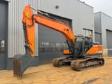 2022 Doosan DX225LC-7 crawler excavator, side profile view