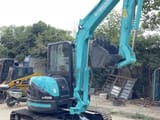 2020 Kobelco SK55SR mini excavator, front three-quarter view