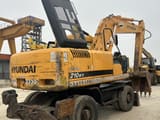 2021 Hyundai R210W-7 wheel excavator rear three-quarter view