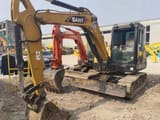 2020 Sany SY60C mini excavator, front three-quarter view