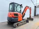 2020 Kubota KX037-4 mini excavator, rear three-quarter view