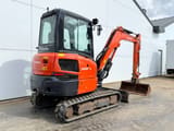2020 Kubota KX037-4 mini excavator, rear three-quarter view