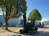 2020 Volvo ECR88 mini excavator, front three-quarter view