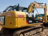 2023 Caterpillar 313D2 crawler excavator, rear three-quarter view