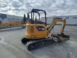 2018 Caterpillar 302.7DCR crawler excavator, rear three-quarter view