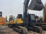 2023 Volvo EC350E crawler excavator, rear three-quarter view