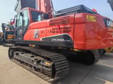 2025 Doosan DX340LC-9C crawler excavator, rear three-quarter view