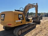 2019 Caterpillar 320-07 crawler excavator, rear three-quarter view