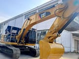2020 Caterpillar 329D2 crawler excavator, front three-quarter view