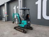 2021 Kobelco SK17SR mini excavator, rear three-quarter view