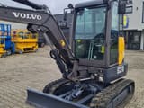 2018 Volvo EC27D mini excavator, front three-quarter view