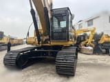 2021 Caterpillar 345D crawler excavator, rear-quarter view
