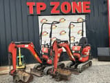 2018 Kubota K008-3 mini excavator, front three-quarter view