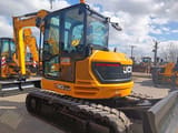 2022 JCB 90Z-2 crawler excavator, rear three-quarter view