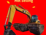 2012 Caterpillar 320C amphibious excavator, side view