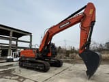 2024 Doosan DX340 crawler excavator, side profile view