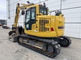 2022 Komatsu PC138US-11 crawler excavator, rear three-quarter view