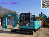2022 Kobelco SK60 mini excavator, rear three-quarter view