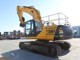 2014 JCB JS290LC crawler excavator, rear three-quarter view