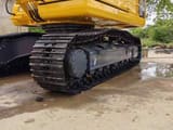 2022 Komatsu PC160 LC crawler excavator, side view of undercarriage