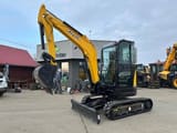 2025 Aipha TZ36U mini excavator, front three-quarter view