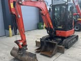 2022 Kubota U36-4 mini excavator, front three-quarter view