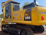 2023 Komatsu PC350-8 crawler excavator, rear three-quarter view