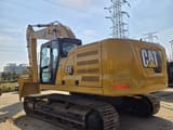 2021 Caterpillar 336GC excavator, rear three-quarter view