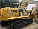 2019 Komatsu PC130 crawler excavator, rear three-quarter view