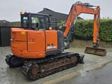 2022 Hitachi Zaxis 85USB mini excavator, rear three-quarter view