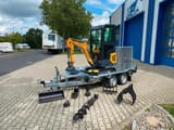 Berger Kraus BK1250KSR mini excavator on trailer with accessories