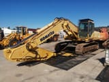 Komatsu PC340NLC-7 crawler excavator, side view