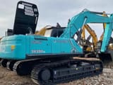2019 Kobelco SK350LC crawler excavator, rear three-quarter view