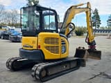2014 Komatsu PC-55MR mini excavator, rear three-quarter view