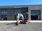 2018 Takeuchi TB23R mini excavator, front three-quarter view